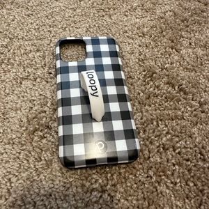 iPhone 11 Pro loopy case  - black and white plaid